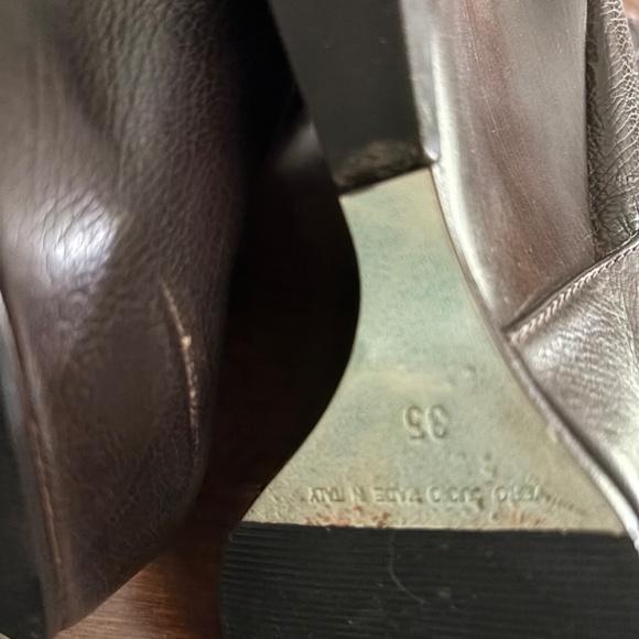 COSTUME NATIONAL MADE IN ITALY brown leather booties - Picture 5 of 7